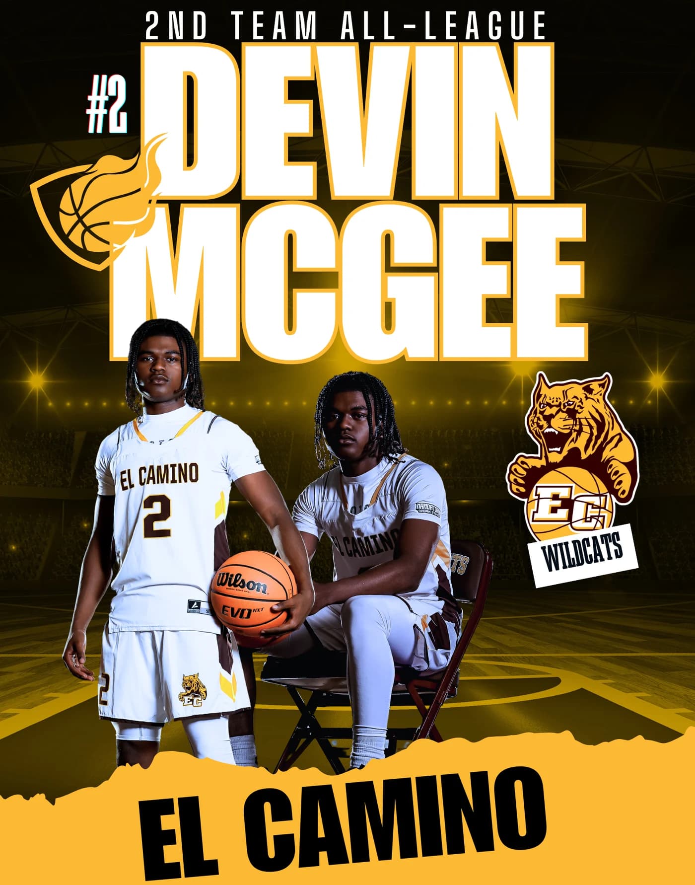 Devin McGee — 2nd Team All-League — El Camino Wildcats, by FitTechGuru