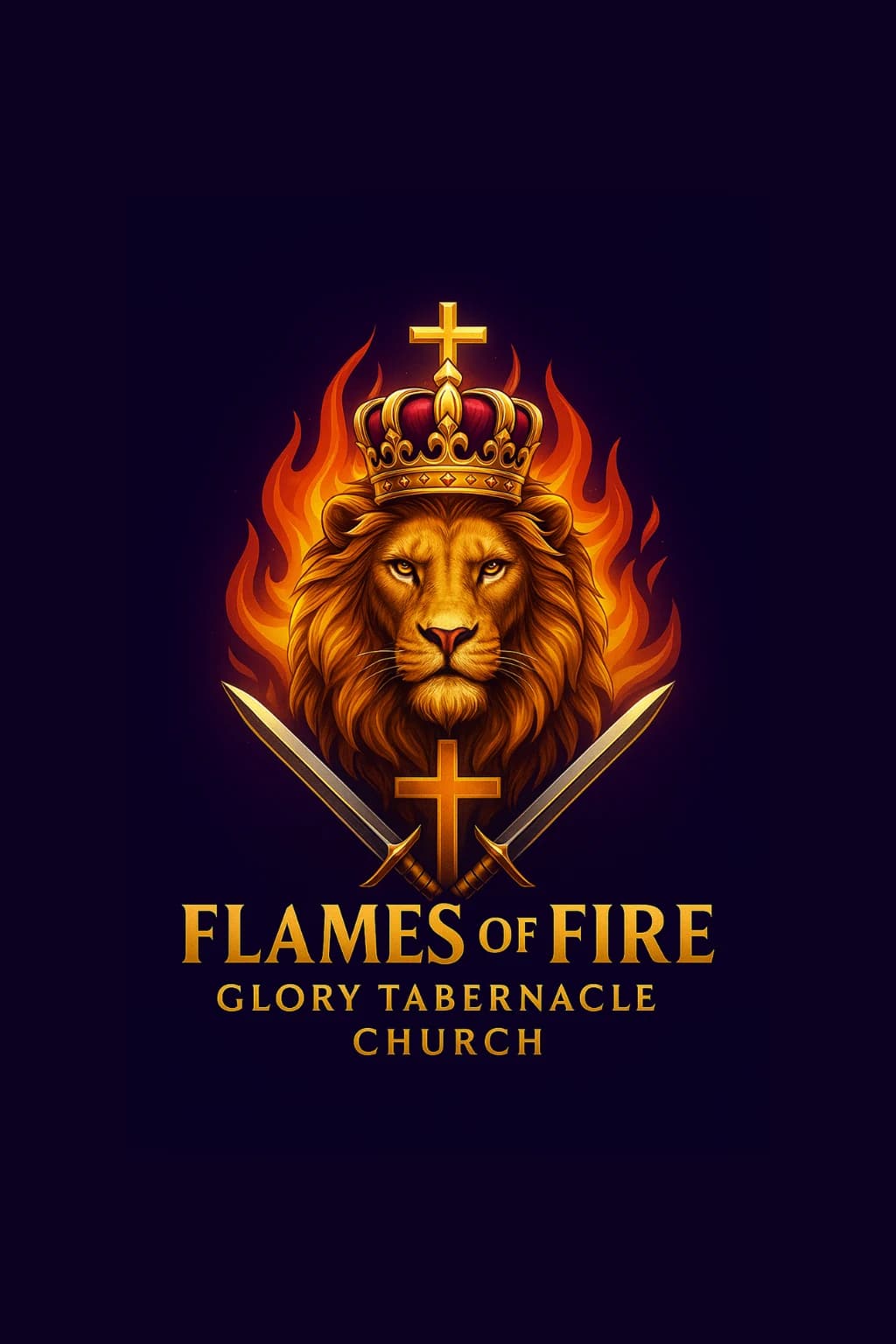 Flames of Fire — Church Brand — Glory Tabernacle Church, by FitTechGuru