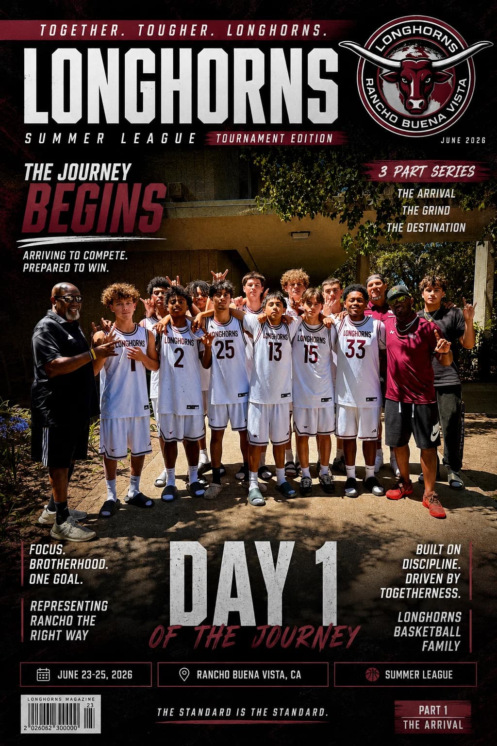 Longhorns Summer League magazine cover designed by FitTechGuru.